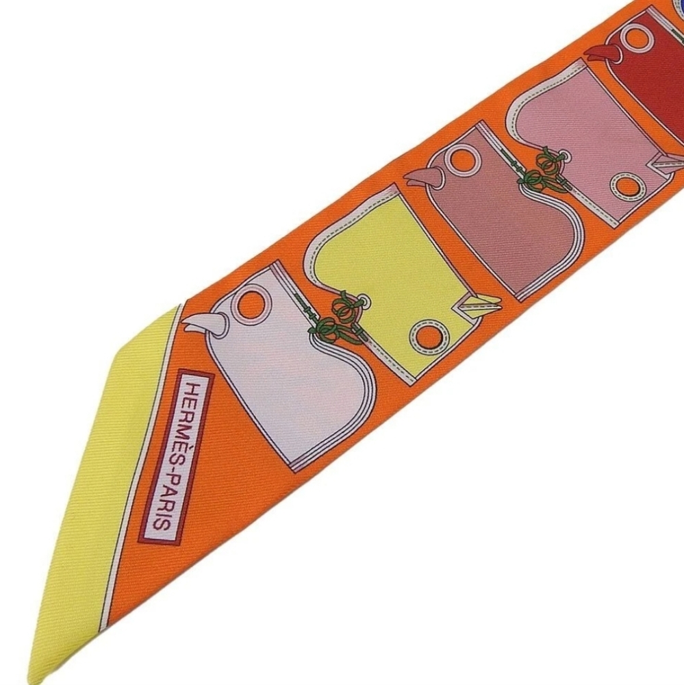 Hermes Orange and Yellow Scarf